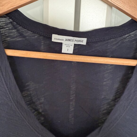 James Perse Slub V Neck Size 1 in Deep (Dark Navy) Purchased Directly from JP - Picture 4 of 7